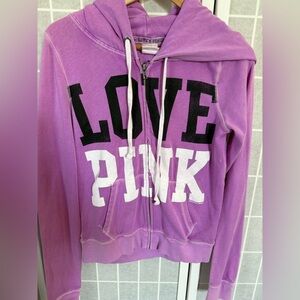 Victoria's Secret PINK Full Zip Hoodie Sweatshirt Womens Size Medium.